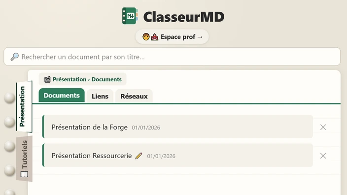 Illustration de ClasseurMD